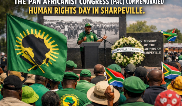THE PAN AFRICANIST CONGRESS (PAC) COMMEMORATED HUMAN RIGHTS DAY IN SHARPEVILLE.