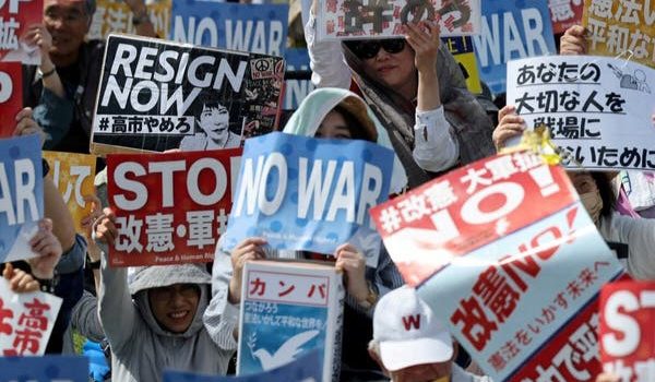 ANTIWAR PROTESTS GROW ACROSS JAPAN